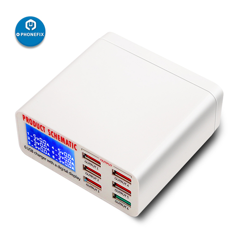 Station de recharge USB multiports, prise EU/US/UK, chargeur rapide pour téléphone iPhone, iPad, iPad ► Photo 1/6