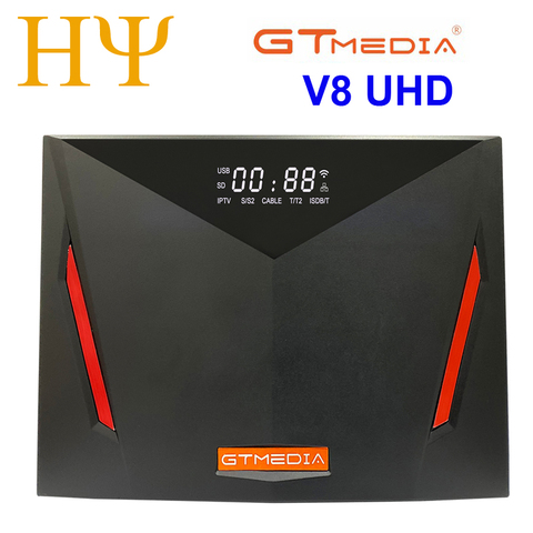 Récepteur satellite Gtmedia V8 UHD DVB S2, wifi intégré, prend en charge H.265 DDVB-S/S2/S2X + T/T2/câble/ATSC-C/ISDBT mieux V8X V8 POR2 ► Photo 1/6