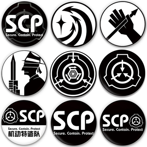 SCP Foundation – broche pendentif pour femme, badges de mode initiales, épingles en émail pour couples, broches métalliques élégantes de dessin animé de mariage ► Photo 1/6