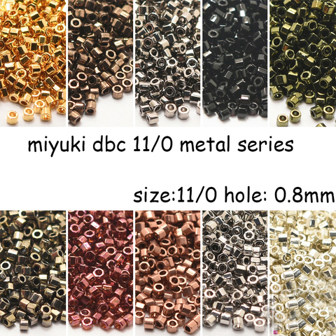 Japonais Miyuki perles de rocaille Dbc11/0 Section Delica perles 1.6mm métallique 20 couleurs 5G Pack pour la fabrication de bijoux ► Photo 1/6