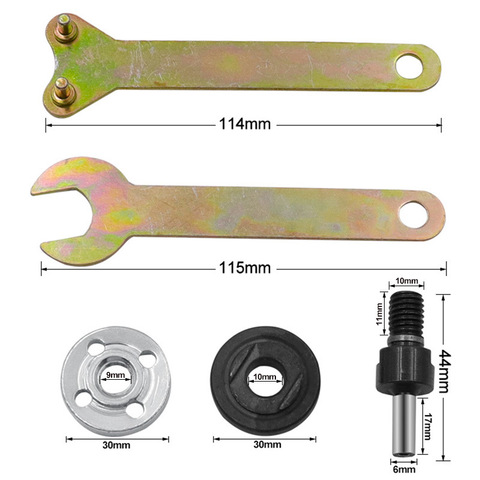 Kit d'écrou de bielle intérieur et extérieur, clé de meuleuse d'angle pour perceuse électrique, outil de meuleuse d'angle de conversion ► Photo 1/5