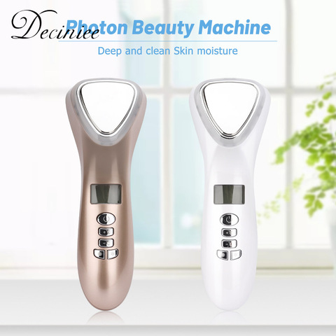 Masseur Facial électrique cryothérapie à ultrasons lumière froide chaude Photon rides supprimer dispositif visage Spa beauté Machine soins de la peau ► Photo 1/6