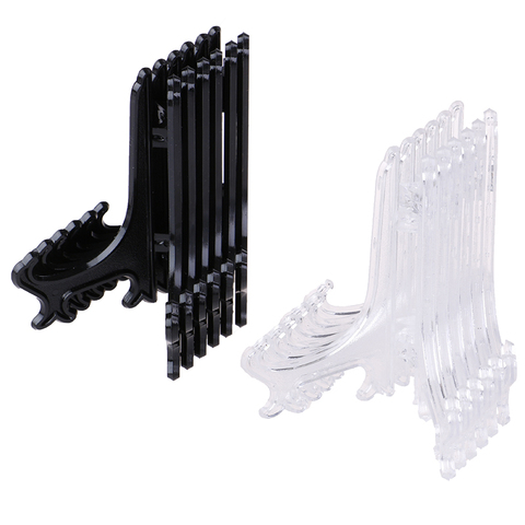 12 pièces présentoir Portable Stander noir/clair 3 pouces chevalets en plastique supports de plaque cadres Photo livre support de piédestal ► Photo 1/6