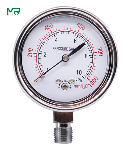 Manomètre à membrane YE60 10KPa compteur de gaz compteur de Micropressure protégé contre la surpression mètre Kpa ► Photo 1/6
