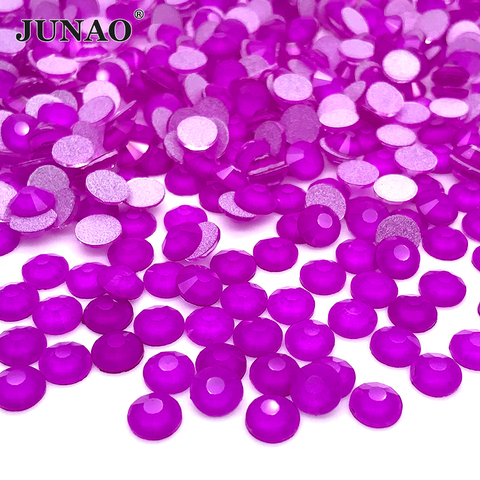 JUNAO – strass en verre violet néon SS16 SS20, strass à dos plat, pierres de cristal, autocollant à paillettes, décoration pour Nail Art, bricolage ► Photo 1/6