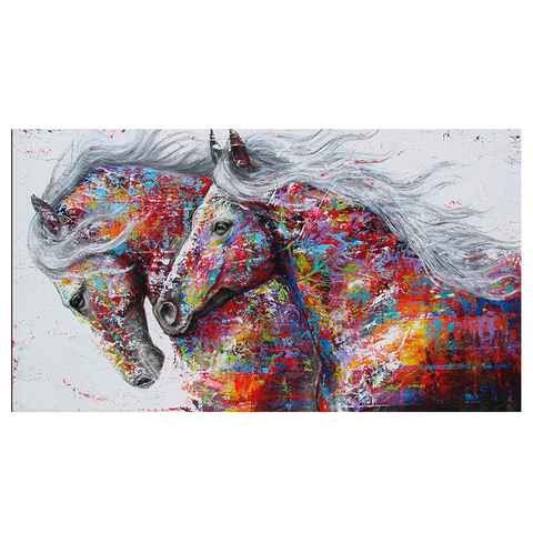 Diamant peinture cheval Kits à la main couture bricolage diamant broderie Animal mosaïque strass photo ► Photo 1/6