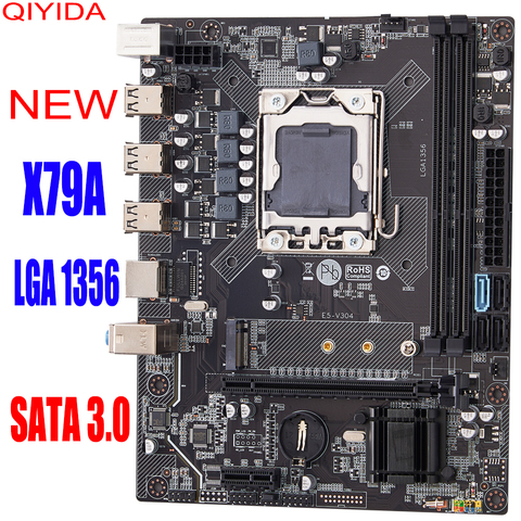 QIYIDA – carte mère X79 lga 1356 pour serveur et processeur xeon E5, composant pc compatible avec processeurs REG ECC NVME M.2 ► Photo 1/6