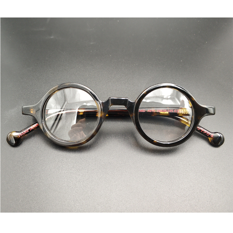 Lunettes de lecture rétro pour hommes, monture ronde, verres optiques rétro en acétate, lentille transparente de haute qualité pour dames ► Photo 1/6
