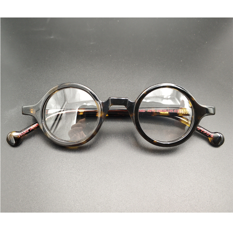 Lunettes de lecture rétro pour hommes, monture ronde, verres optiques rétro en acétate, lentille transparente de haute qualité pour dames ► Photo 1/6