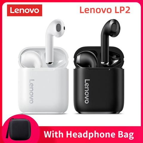 Lenovo LP2 sans fil Bluetooth 5.0 écouteurs stéréo basse contrôle tactile sans fil casque sport écouteurs étanche casque micro ► Photo 1/6