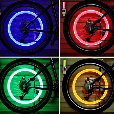 Mini lampes LED pour vélo installer au vélo roue pneu Valve vélo vélo accessoires vélo lumière LED vélo équitation lampes cadeau ► Photo 1/6