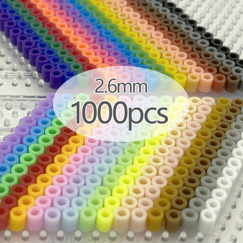 2.6mm/1000 pièces/sac Hama perles PUPUKOU Perler bricolage enfants perles de fer fusible à la main cadeau enfants jouet ► Photo 1/6