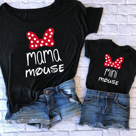 Famille t-shirts mode maman et moi vêtements bébé fille vêtements MINI et maman mode coton famille Look garçons maman mère vêtements ► Photo 1/6