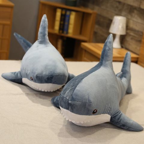 Jouet requin en peluche 15-30cm, oreiller de lecture en forme d'animaux, cadeaux d'anniversaire, coussin poupée, cadeau pour enfants ► Photo 1/6