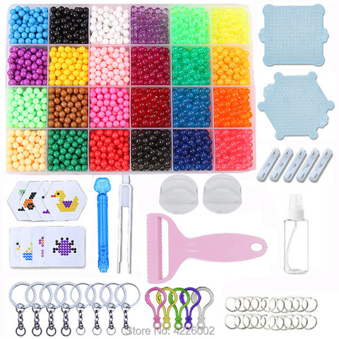 Perles d'eau bricolage ensemble perle boîte pulvérisation perle Pegboard jeu Puzzle Kit accessoires enfants concepteur jouets pour filles enfants 8 10 ans ► Photo 1/6