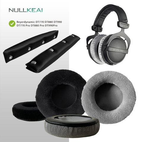 Null lkeai – oreillettes en velours de remplacement, pour Beyerdynamic DT770 DT880 DT990 DT770Pro DT880Pro DT990Pro ► Photo 1/6