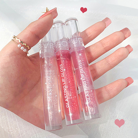 Rouge à lèvres naturel à haute brillance longue durée hydratant nourrissant brillant à lèvres réduire les lignes de lèvres ► Photo 1/6