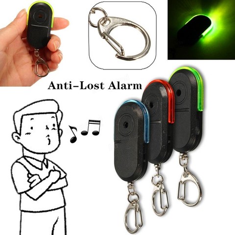 1PC intelligent Anti-perte alarme portefeuille téléphone clé localisateur porte-clés sifflet son avec lumière LED Mini Anti perdu clé Finder capteur ► Photo 1/6