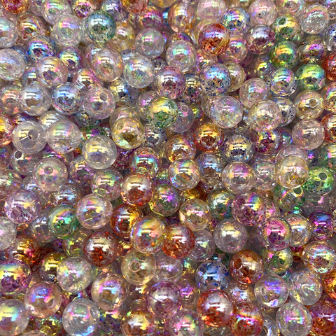 8mm 50pcs AB couleur ronde acrylique perle perles entretoises en vrac pour la fabrication de bijoux Bracelet à bricoler soi-même collier ► Photo 1/6