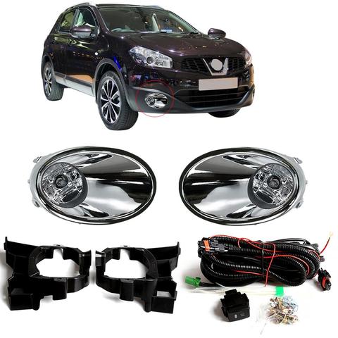 Couvercle de pare-choc pour Nissan QASHQAI J10 DULIAS, assemblage de phare antibrouillard chromé pour voiture, 2011 2012 2013 ► Photo 1/6