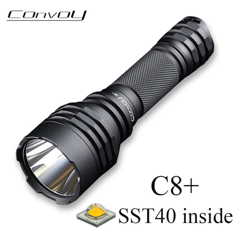 Convy C8 + SST40 – lampe de poche LED 2000lm, avec panneau DTP en cuivre et revêtement Ar, torche de Police ► Photo 1/6