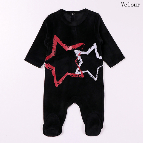 Bébé barboteuse pyjamas enfants vêtements manches longues enfants vêtements étoiles bébé salopette velours garçon et fille vêtements chaussures barboteuse ► Photo 1/6