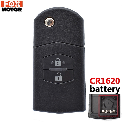 Pour Mazda Demio 2 3 5 6 M2 M3 M5 M6 CX7 CX9 RX8 MX5 MPV remplacement Cas 2 Bouton avec Uncut lame à distance de voiture Key Shell Case ► Photo 1/6