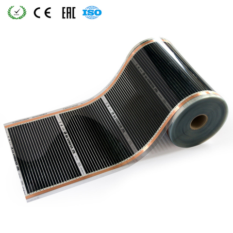 Chauffage au sol à infrarouge, Film électrique en Fiber de carbone, 220V, 50cm, largeur, chauffage au sol ► Photo 1/6