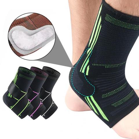 1PC Sport cheville orthèse Compression sangle manches soutien 3D armure élastique pansement pied équipement de protection gymnase Fitness Sport 9 ► Photo 1/6