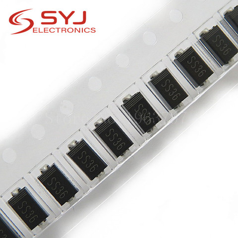 Lot de 50 diodes Schottky SR360, impression: SS36 SMD, 3A 60V, en Stock ► Photo 1/1