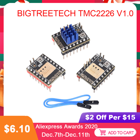 BIGTREETECH TMC2226 V1.0 UART-moteur de pilote d'imprimante 3D, pièces d'imprimante, TMC2209, TMC2208, SKR V1.3, SKR V1.4, MINI E3, pour Ender 3 CR10 ► Photo 1/6