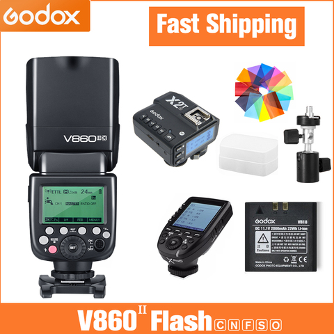 Godox – batterie Li-ion Speedlite Flash V860II V860 II, pour Sony A7 A6000 A6300, pour Canon, Nikon, Fuji, Olympus, avec déclencheur X2T / Xpro ► Photo 1/6