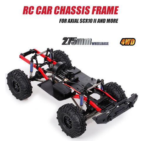 AUSTAR – châssis de voiture RC avec pneus, empattement de 275mm, moteur 540 35T pour voiture sur chenilles 1/10 RC Axial SCX10 II ► Photo 1/6