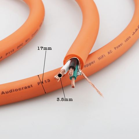 Audiocrast P113 câble d'alimentation HIFI fièvre câble d'alimentation Audio 6N cuivre pur pour amplificateur de puissance bricolage câble d'alimentation câble enrouleur ► Photo 1/6