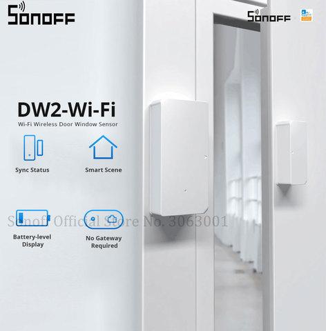 SONOFF – capteur d'ouverture/fermeture de porte/fenêtre sans fil, wi-fi, DW2, détecteur d'ouverture/fermeture, Notification d'alerte, application e-welink, alarme de sécurité pour maison intelligente ► Photo 1/6