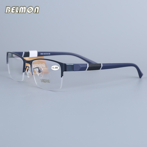 Belmon – lunettes de lecture pour hommes et femmes, dioptrie, demi-monture, presbytes, + 1.0 + 1.5 + 2.0 + 2.5 + 3.0 + 3.5 + 4.0, RS611 ► Photo 1/6