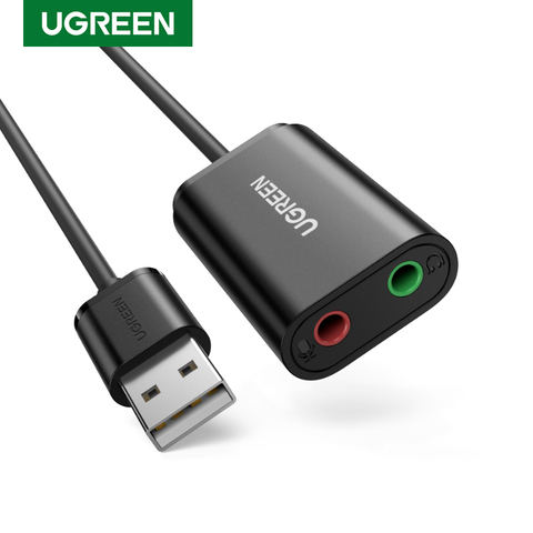 UGREEN carte son Interface Audio USB casque Microphone Audio adaptateur USB carte son pour ordinateur PS4 5 carte son externe ► Photo 1/6