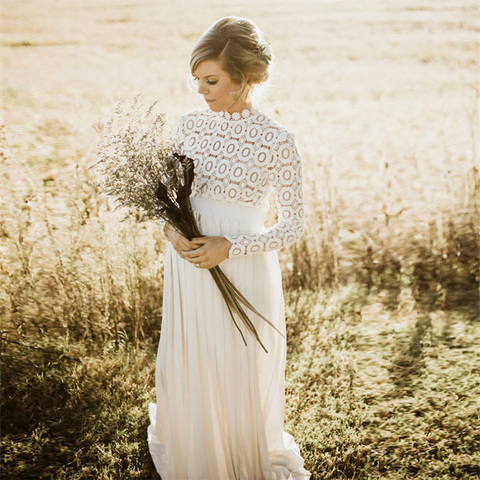 Longue robe de grossesse élégante plissée, tenue de maternité, accessoires de photographie, fendue sur le côté, robe Maxi pour femmes enceintes, pour prise de photos ► Photo 1/6