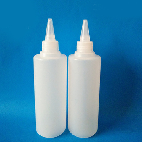 6 pièces 250ml pointe bouteille applicateur vide en plastique presser bouteille transparent liquide distributeur pour colle peinture ► Photo 1/6