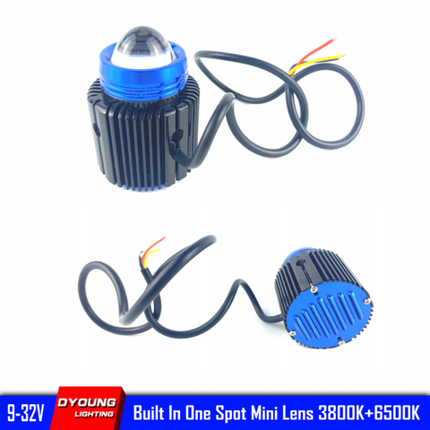 Blanc Et Jaune A Mené La Lumière De Travail Double Couleur 20W 9000LM Haute Basse Faisceau Mini Lentille Pour L'ATV UTV Moto Voiture Camion Moto 1 pièces Lampe ► Photo 1/1