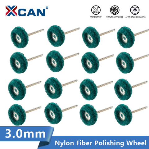 Roue de polissage de fibres de Nylon XCAN avec mandrin de 3.0mm pour outils rotatifs Dremel brosse Abrasive ► Photo 1/6