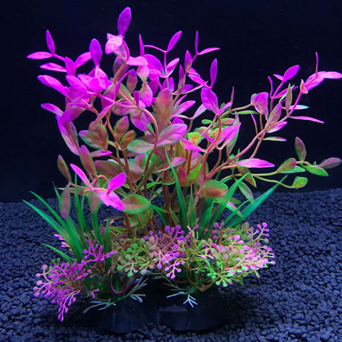 Aquarium artificiel décor plantes Simulation eau mauvaises herbes ornement Aquarium plante eau mauvaises herbes Aquarium herbe décoration 14cm ► Photo 1/6