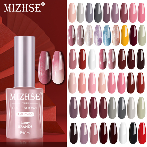 MIZHSE 18ML Gel UV vernis à ongles manucure Gel vernis Gel dur tremper blanc cassé Gellak UV vernis à ongles couche de finition pour l'art des ongles ► Photo 1/6