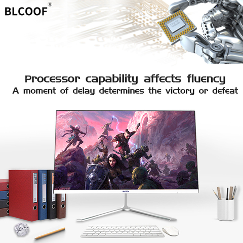 Ordinateur Ultra-mince tout-en-un Core i5 appareils ménagers 21.5 pouces moniteur de bureau intégré wifi adapté aux jeux de bureau ► Photo 1/6