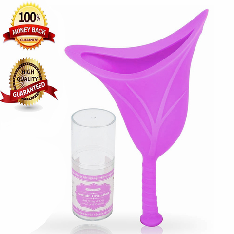 Urinoir femelle en Silicone Portable pour les femmes, pour les voyages, la randonnée, l'entonnoir d'urine en plein air pour les femmes ► Photo 1/6