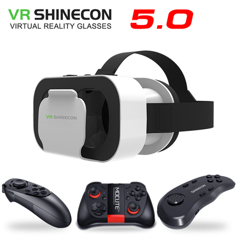 VR SHINECON 5.0 lunettes réalité virtuelle VR Box 3D lunettes pour 4.7-6.0 pouces téléphone ► Photo 1/6