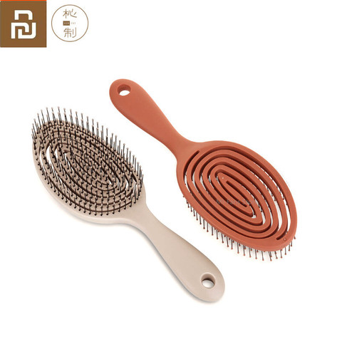 Plus récent Youpin Xinzhi relaxant élastique massage peigne Portable brosse à cheveux Massage brosse antistatique magique brosses tête peignes ► Photo 1/6