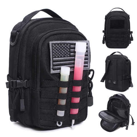 Petit sac médical tactique militaire EDC, sac Molle, imperméable, à la taille, randonnée Camping chasse, Sport voyage, pochette de téléphone ► Photo 1/6