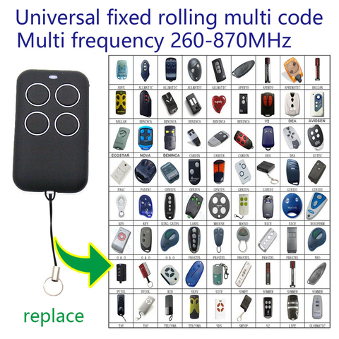 433.92mhz 868.3mhz 330mhz 315mhz universel fixe multi-code multi-fréquence porte porte de Garage télécommande ► Photo 1/6