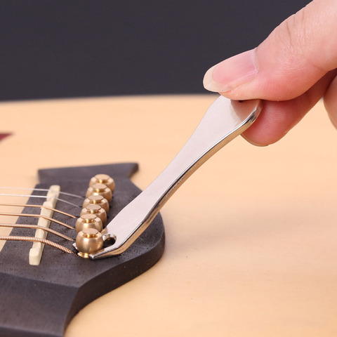 Extracteur de cordes de guitare en alliage, outil de retrait de broches de pont pour Instruments à cordes, pièces et accessoires de guitare acoustique 1 pièce ► Photo 1/4